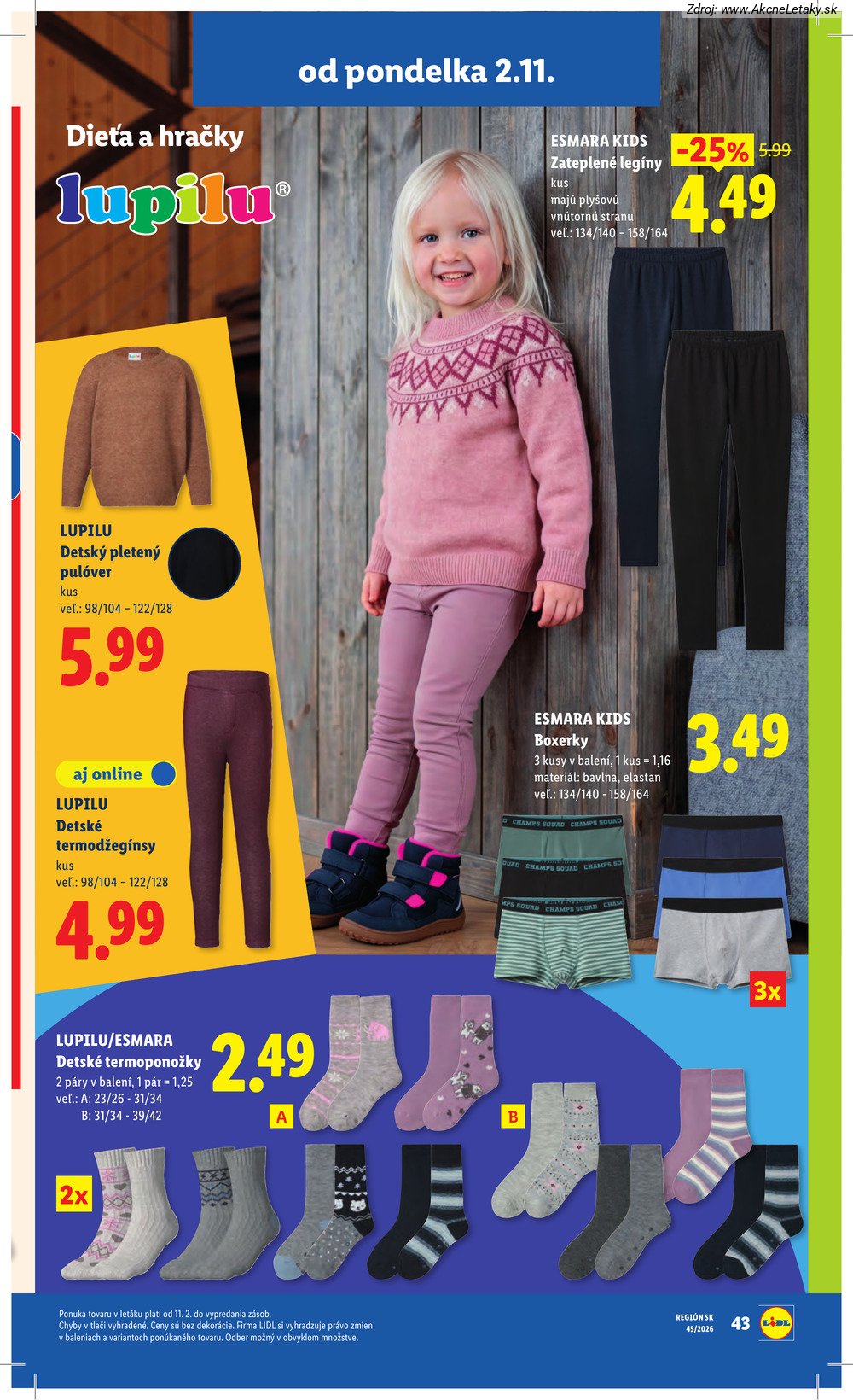 Strana 1 - leták Lidl (2. 11. - 8. 11. 2026)