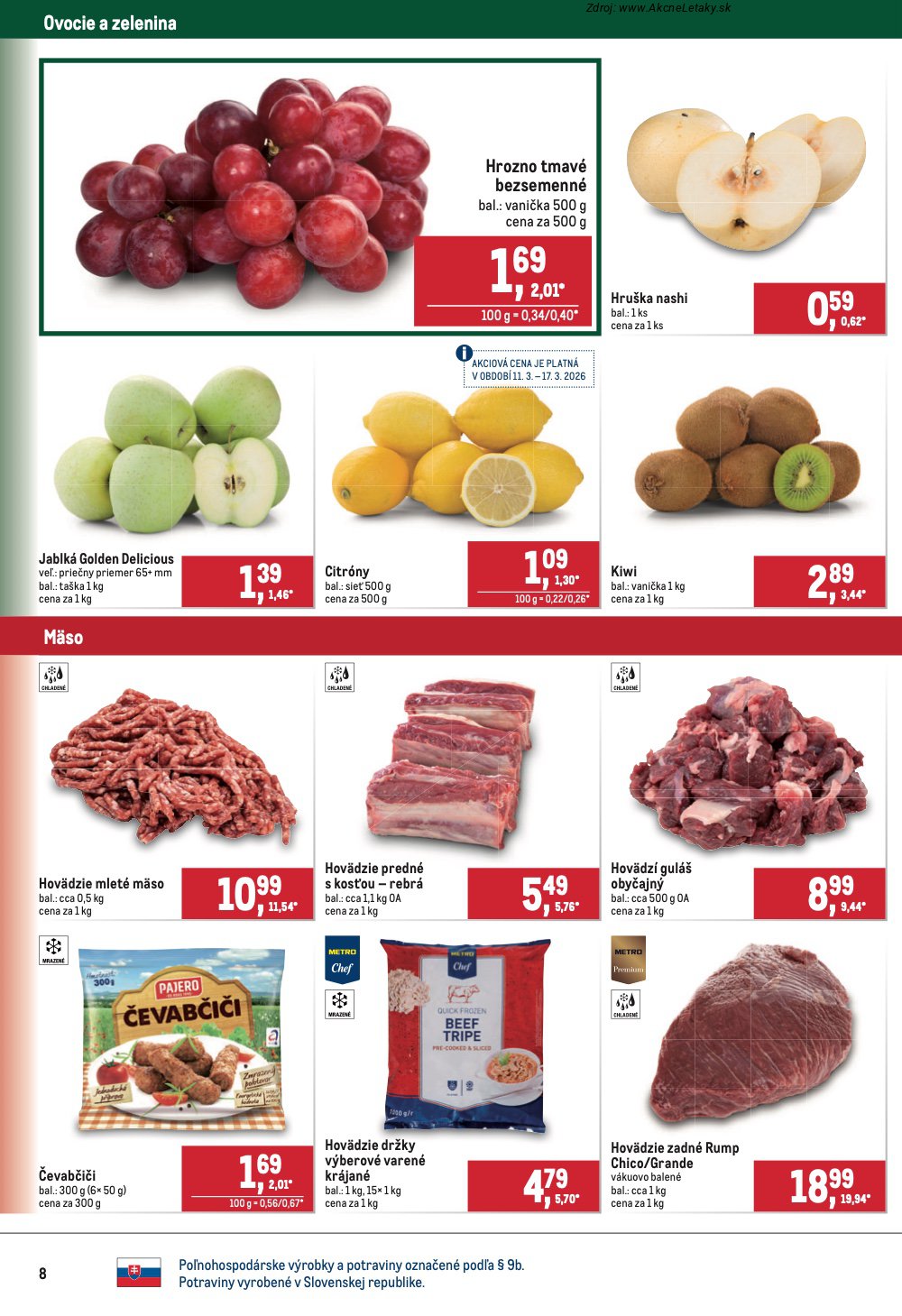 Leták METRO (11. 3. - 24. 3. 2026) - strana 8 z 40