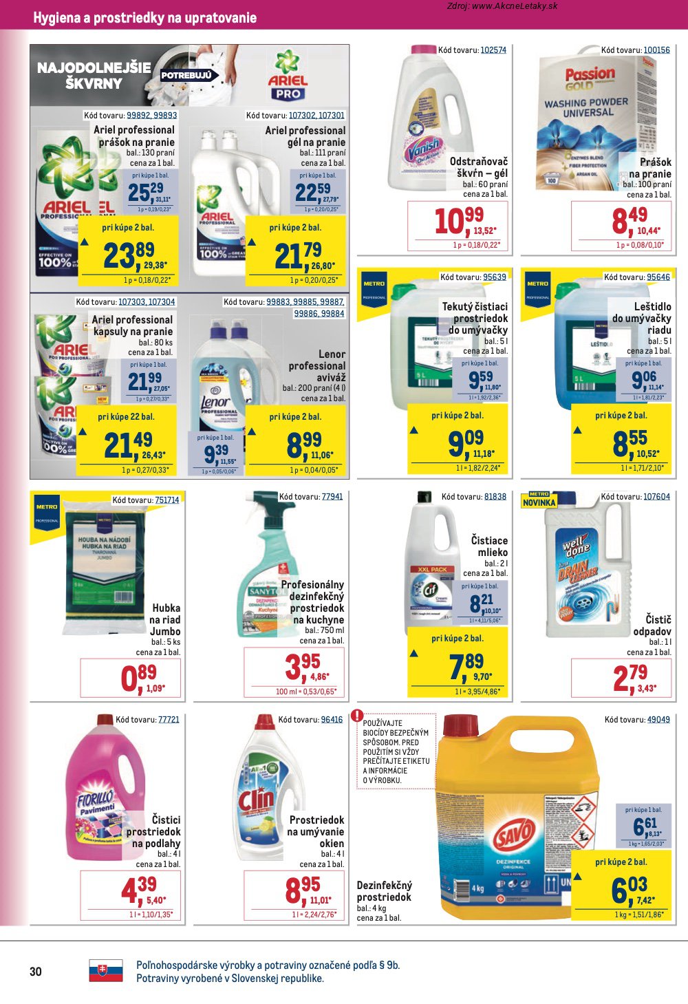 Leták METRO (22. 4. - 19. 5. 2026) - strana 30 z 32