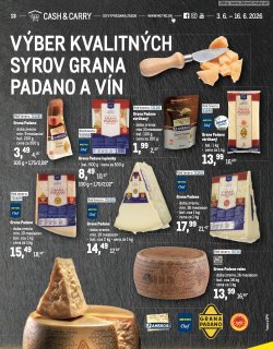 Leták METRO 3. 6. - 16. 6. 2026 Výber kvalitných syrov Grana Padano a vín