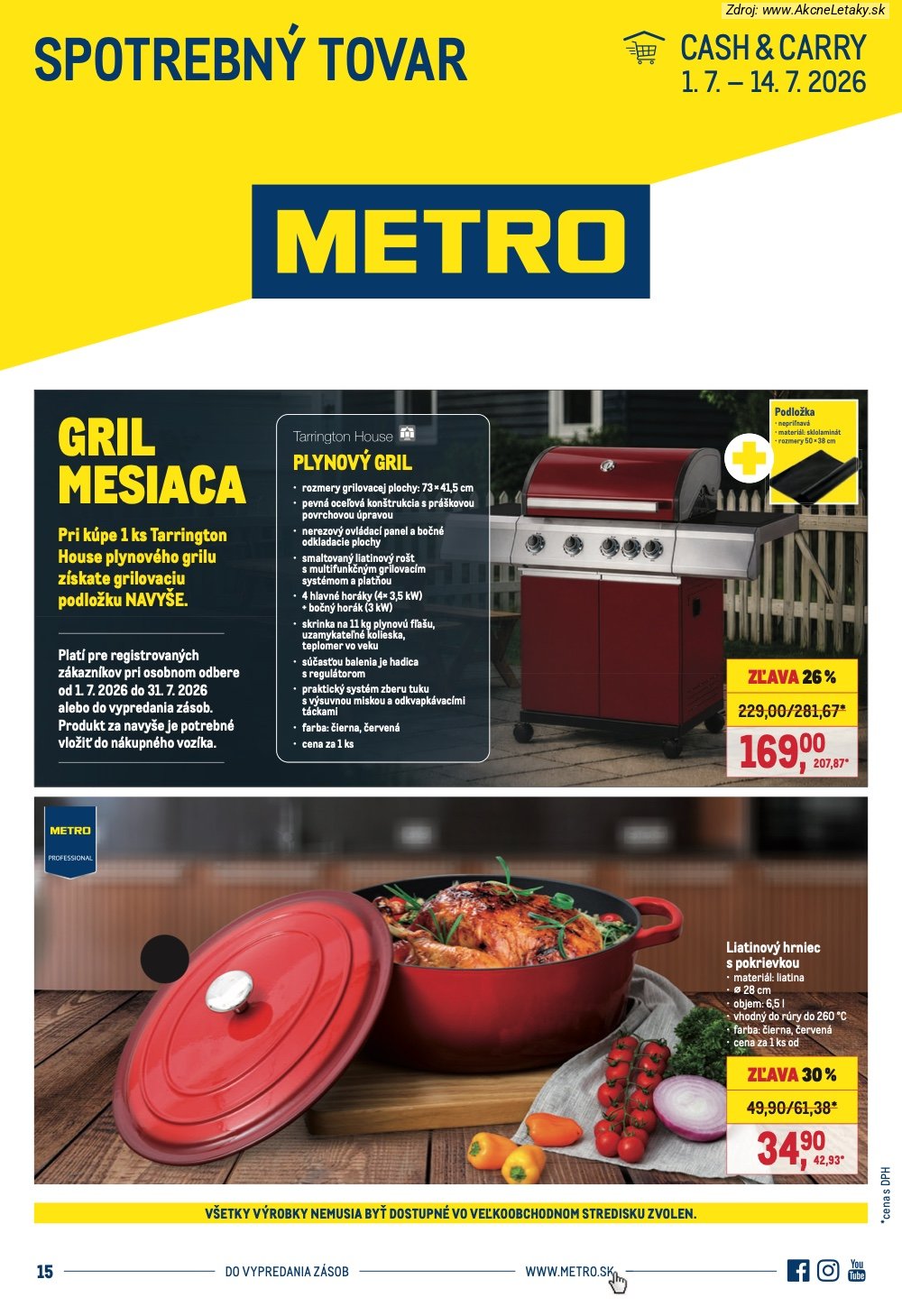 Leták METRO (1. 7. - 17. 7. 2026) - strana 1 z 6