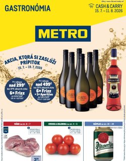 Leták METRO 15. 7. - 11. 8. 2026 Gastronómia