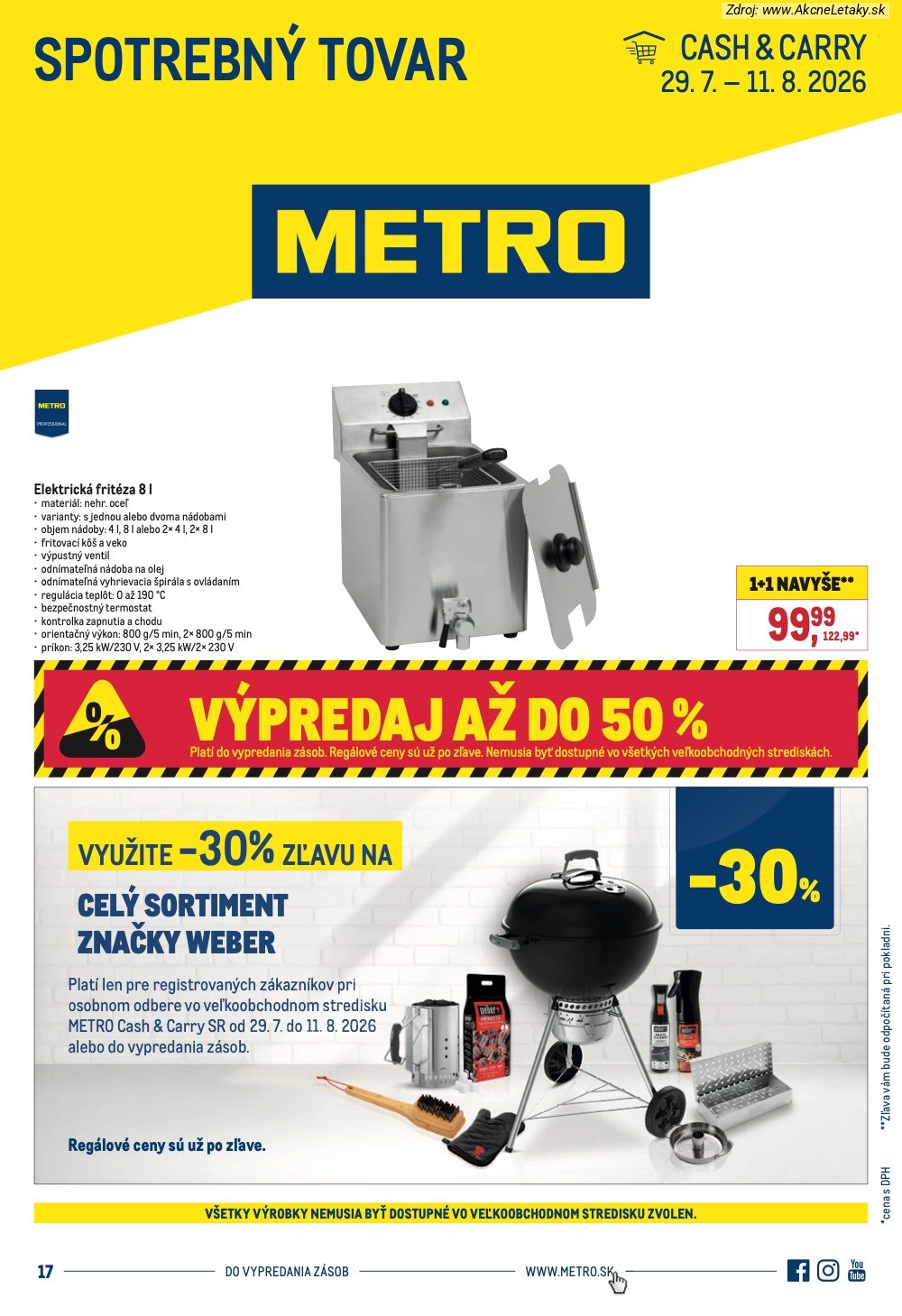 Leták METRO (29. 7. - 11. 8. 2026) - strana 1 z 6