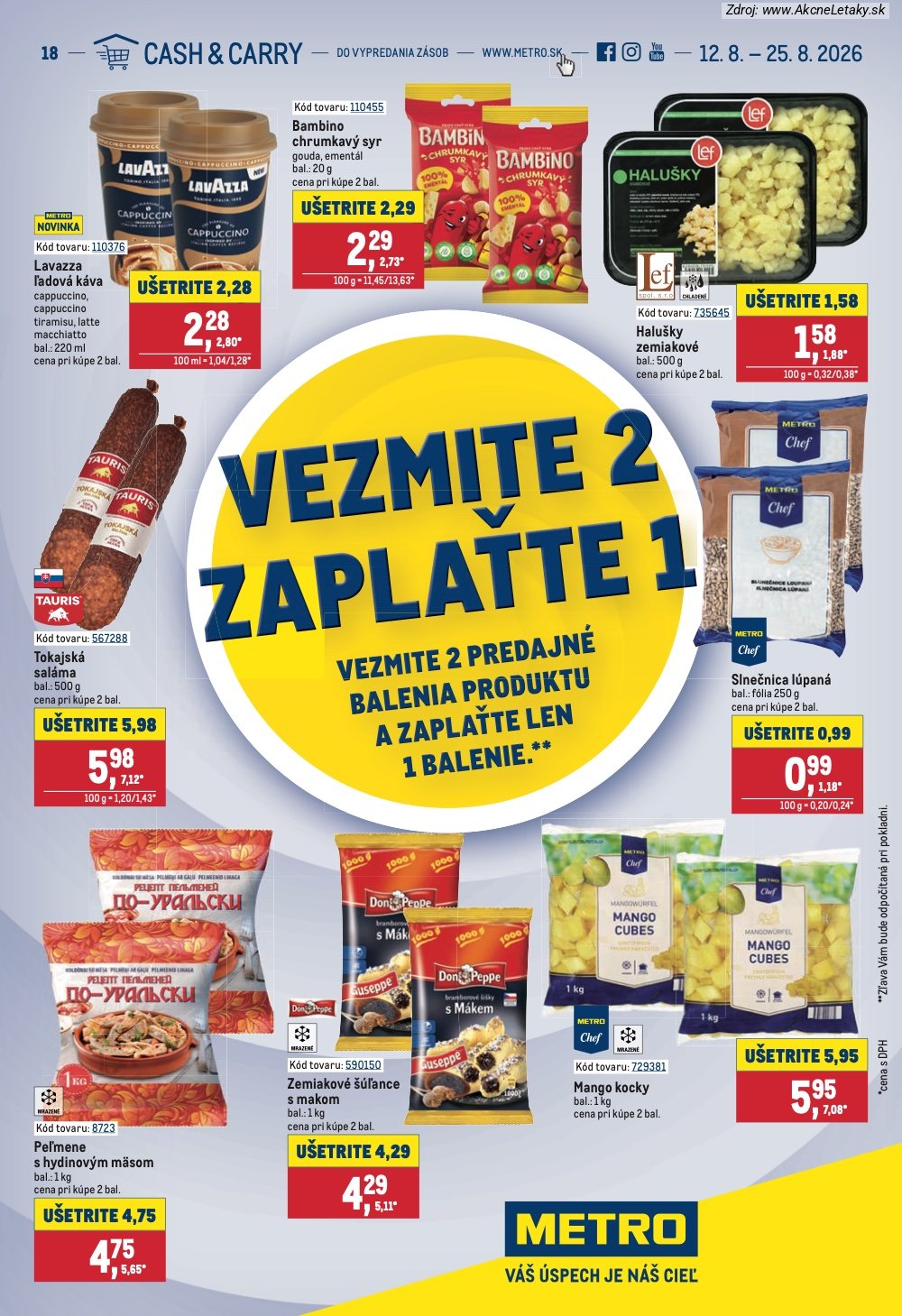 Leták METRO (12. 8. - 25. 8. 2026) - strana 1 z 2