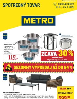 Leták METRO 12. 8. - 25. 8. 2026 Spotrebný tovar