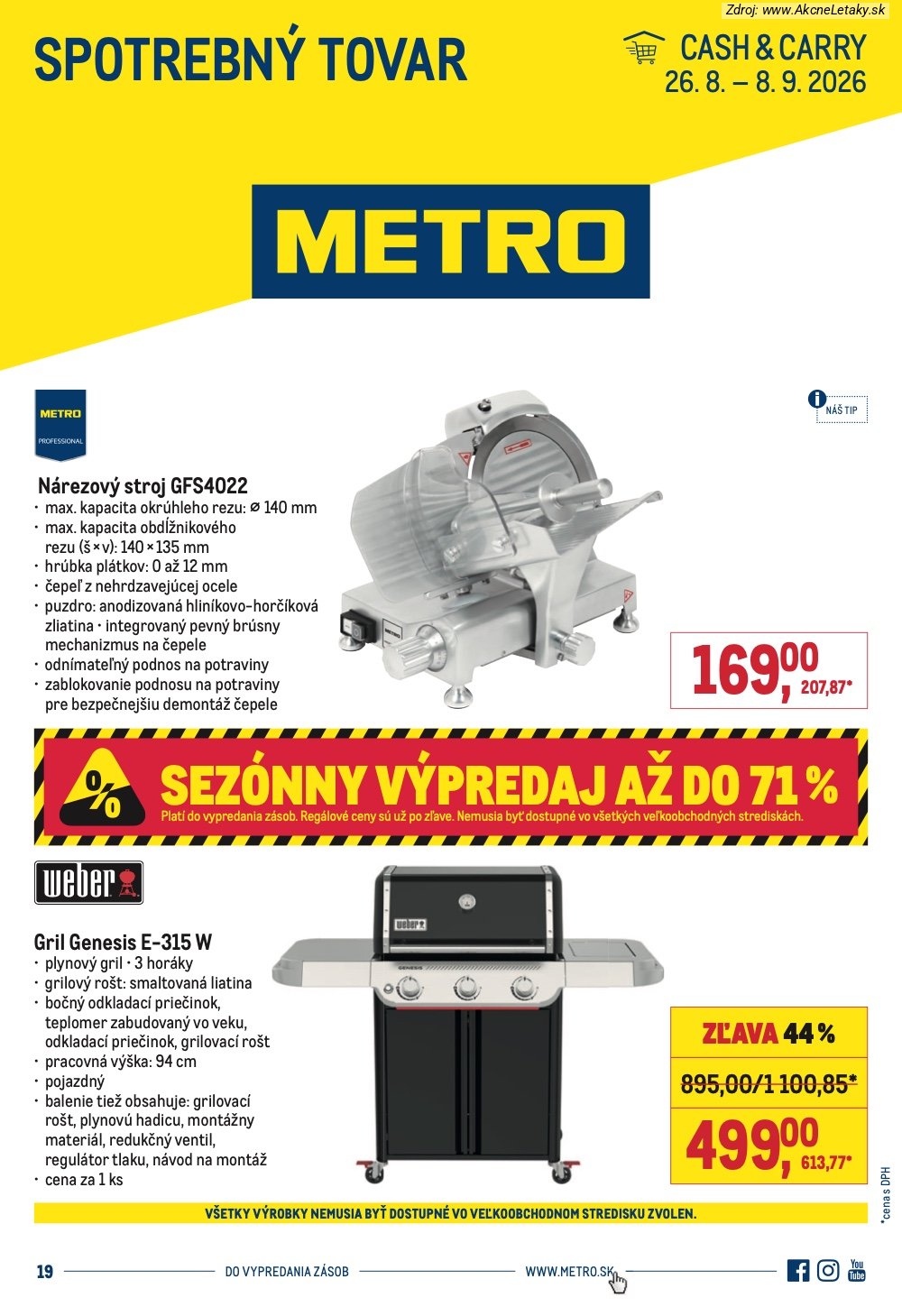 Leták METRO (26. 8. - 8. 9. 2026) - strana 1 z 8