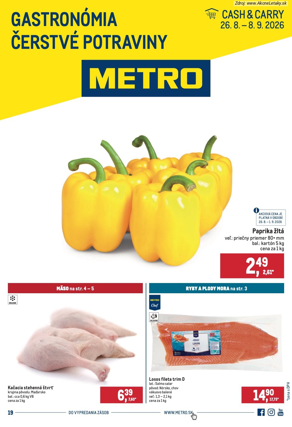 Leták METRO (26. 8. - 8. 9. 2026) - strana 1 z 6
