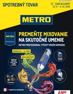 Leták METRO 23. 9. - 6. 10. 2026 Spotrebný tovar