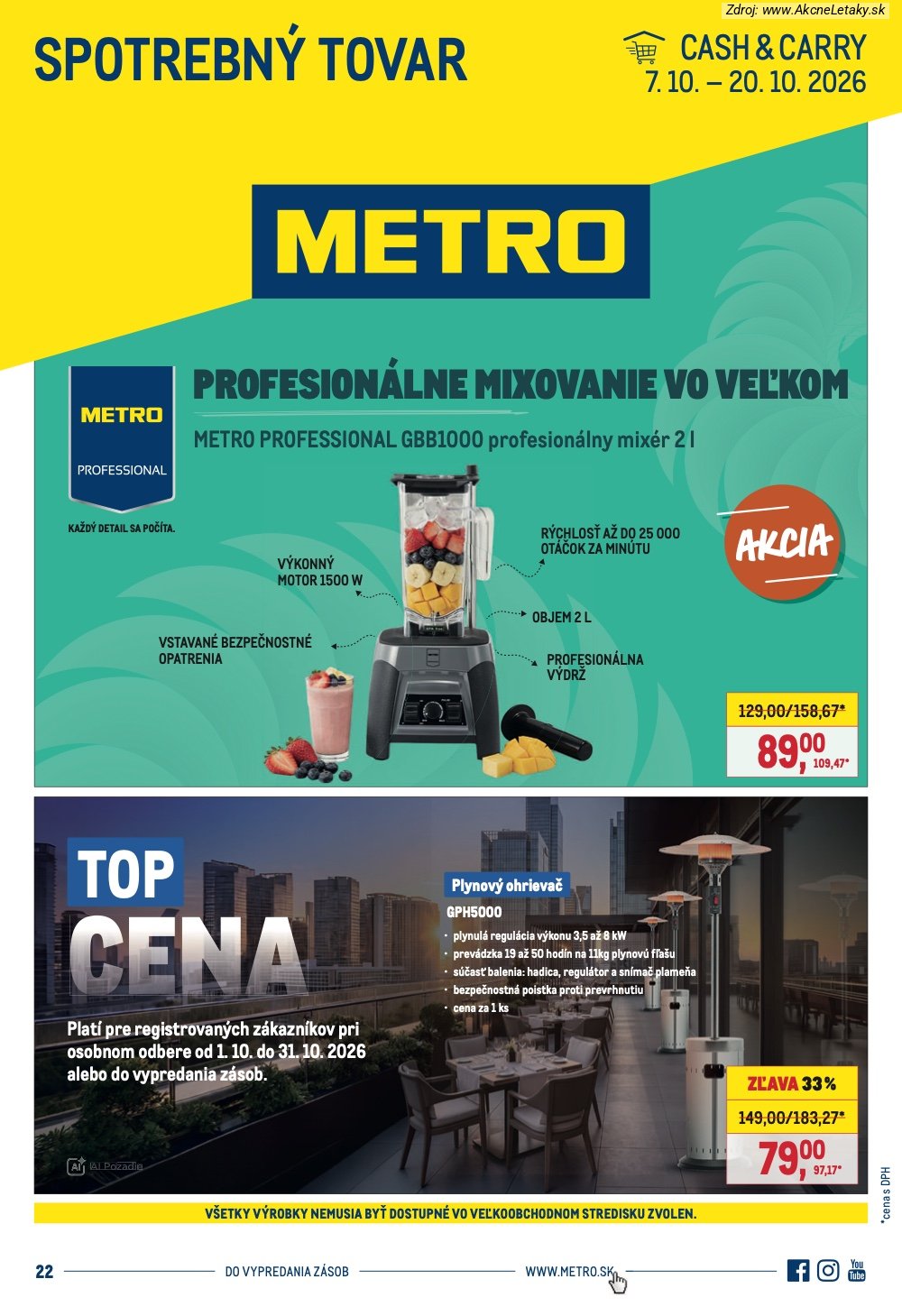 Leták METRO (7. 10. - 20. 10. 2026) - strana 1 z 8