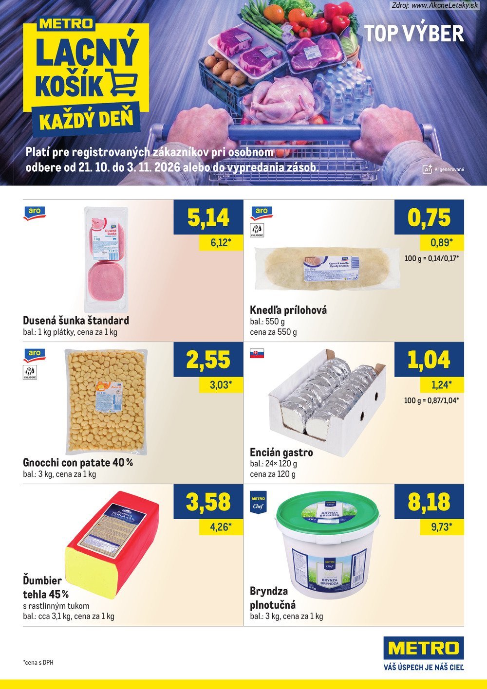 Leták METRO (21. 10. - 3. 11. 2026) - strana 1 z 4