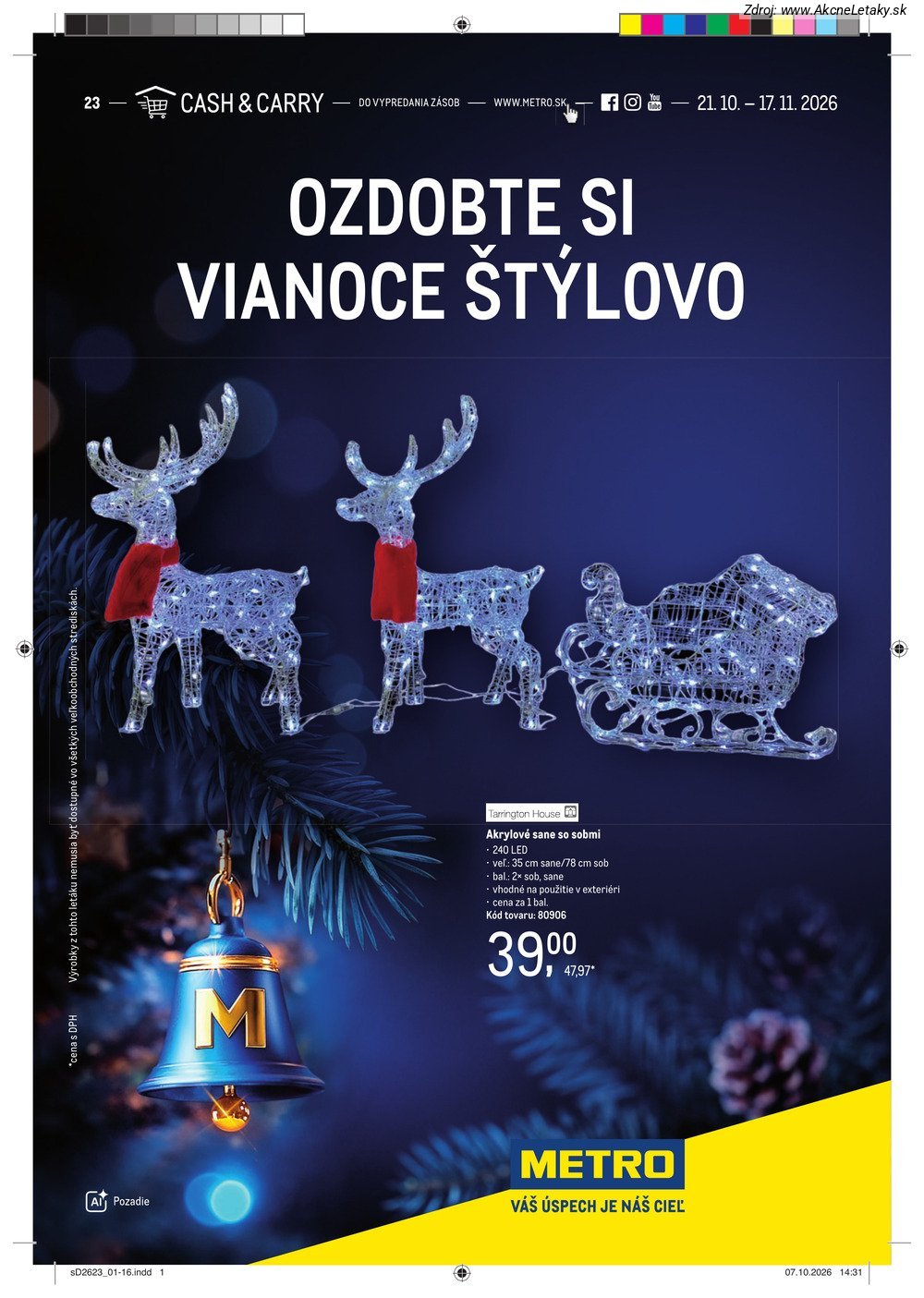 Leták METRO (21. 10. - 3. 11. 2026) - strana 1 z 16