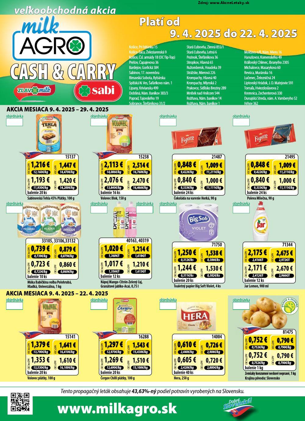 Leták Milk-Agro - strana 1