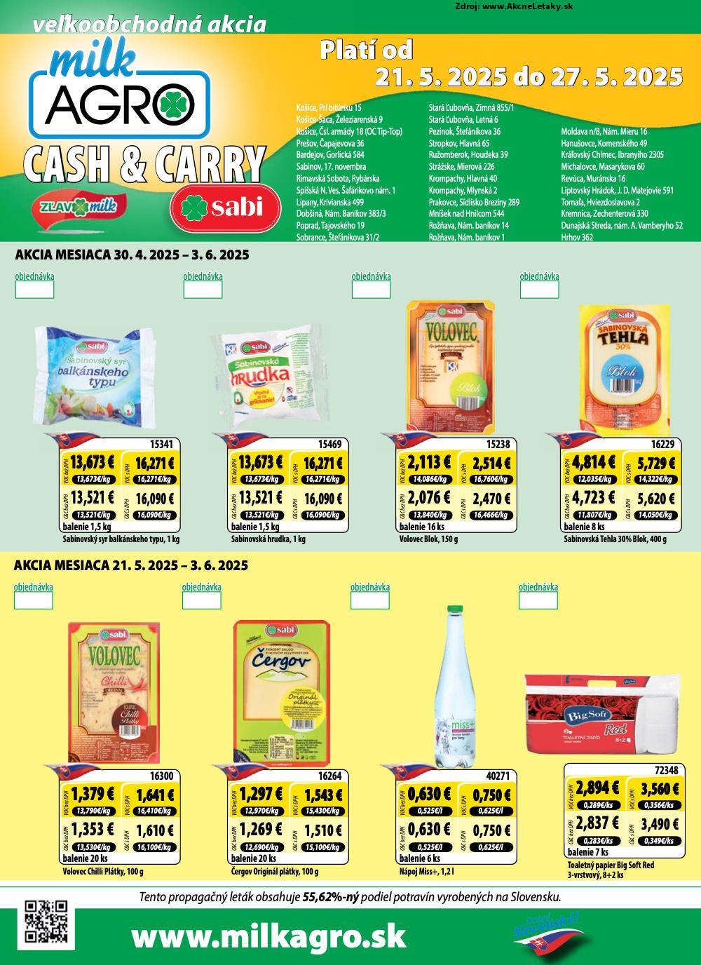 Leták Milk-Agro - strana 1