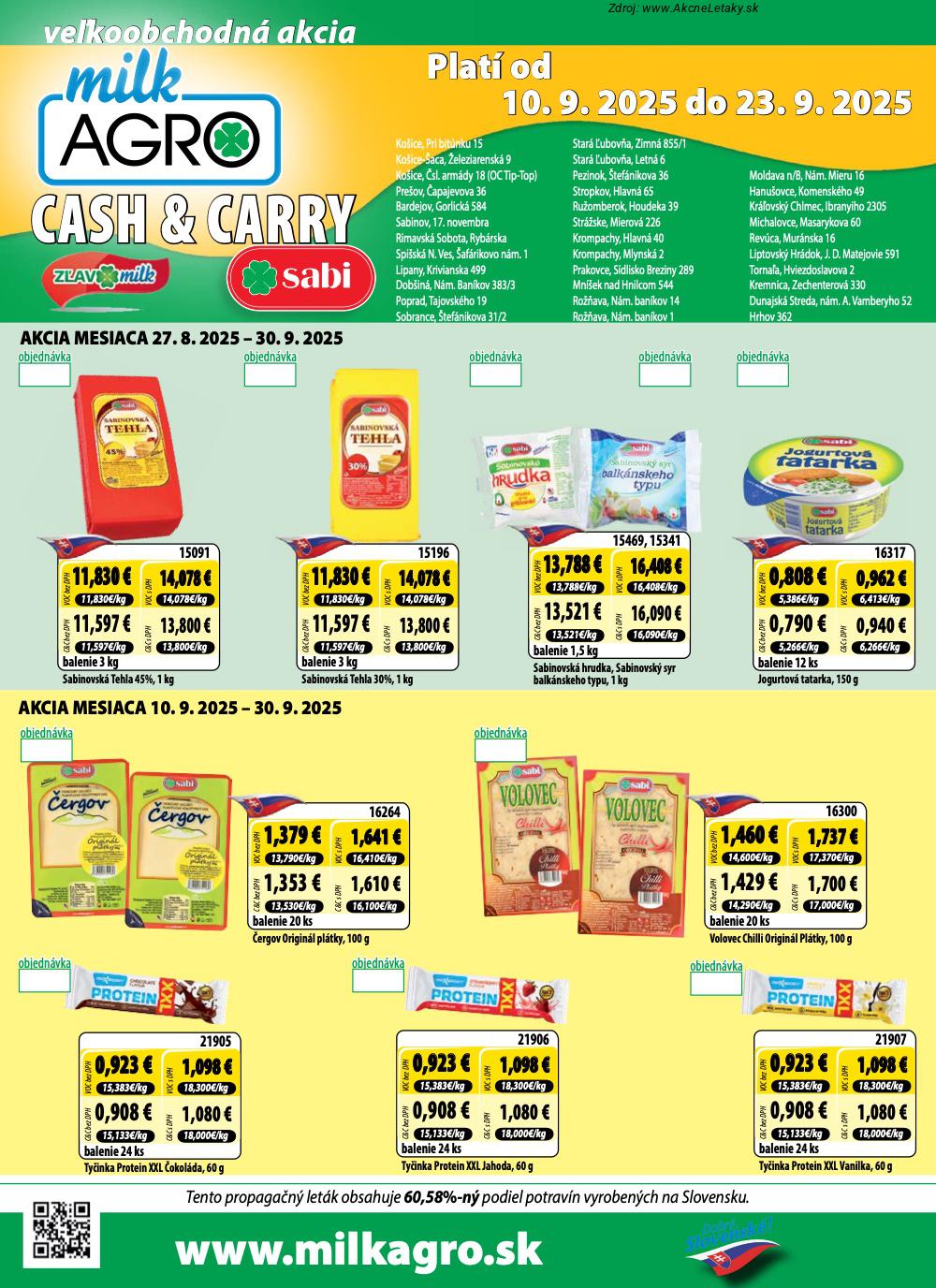 Leták Milk-Agro - strana 1