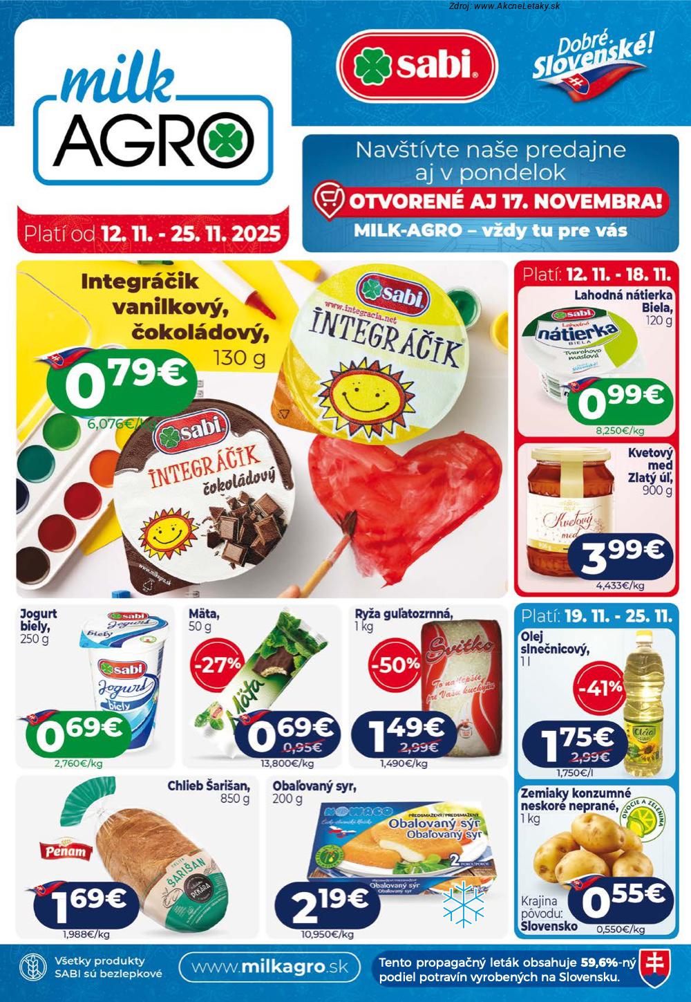 Leták Milk-Agro - strana 1