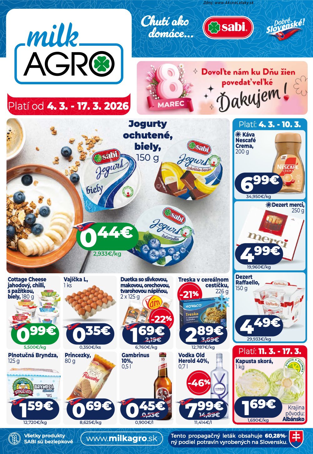 Leták Milk-Agro - strana 1