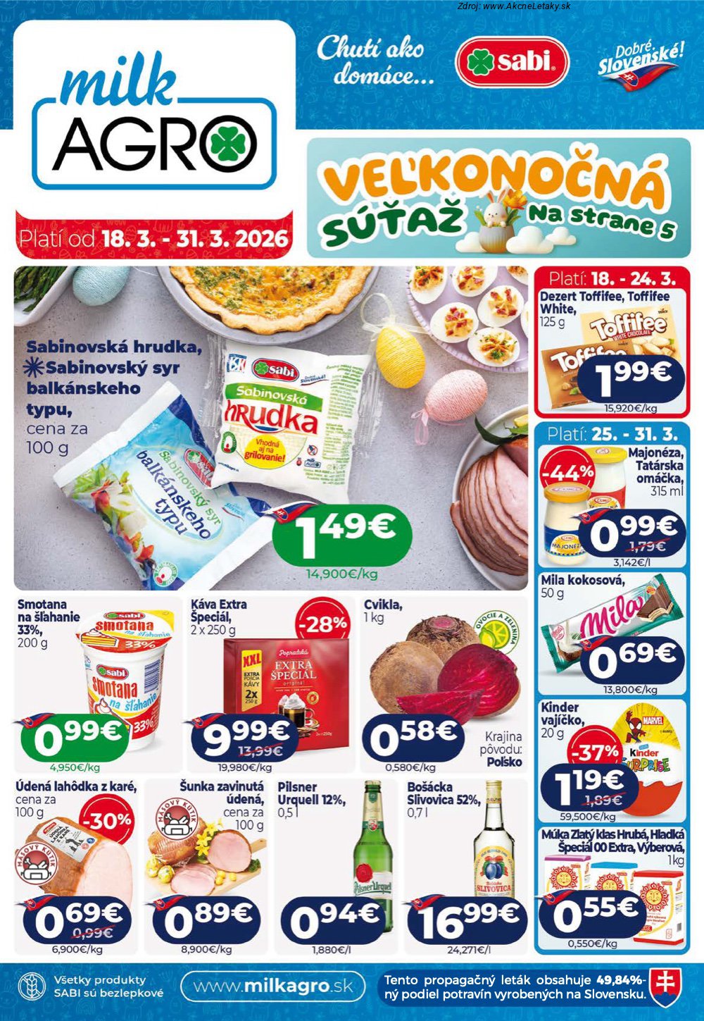Leták Milk-Agro - strana 1