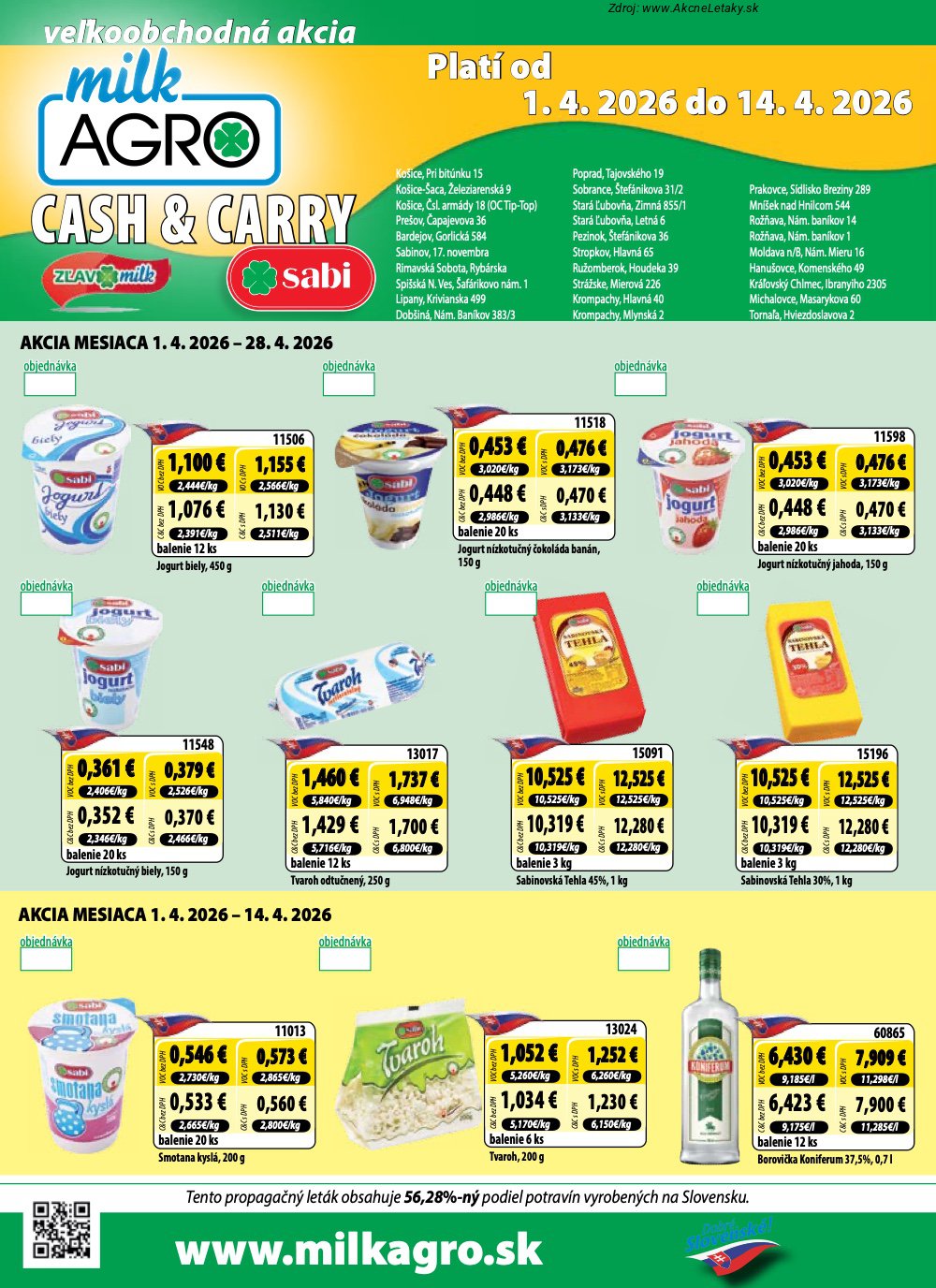 Leták Milk-Agro - strana 1