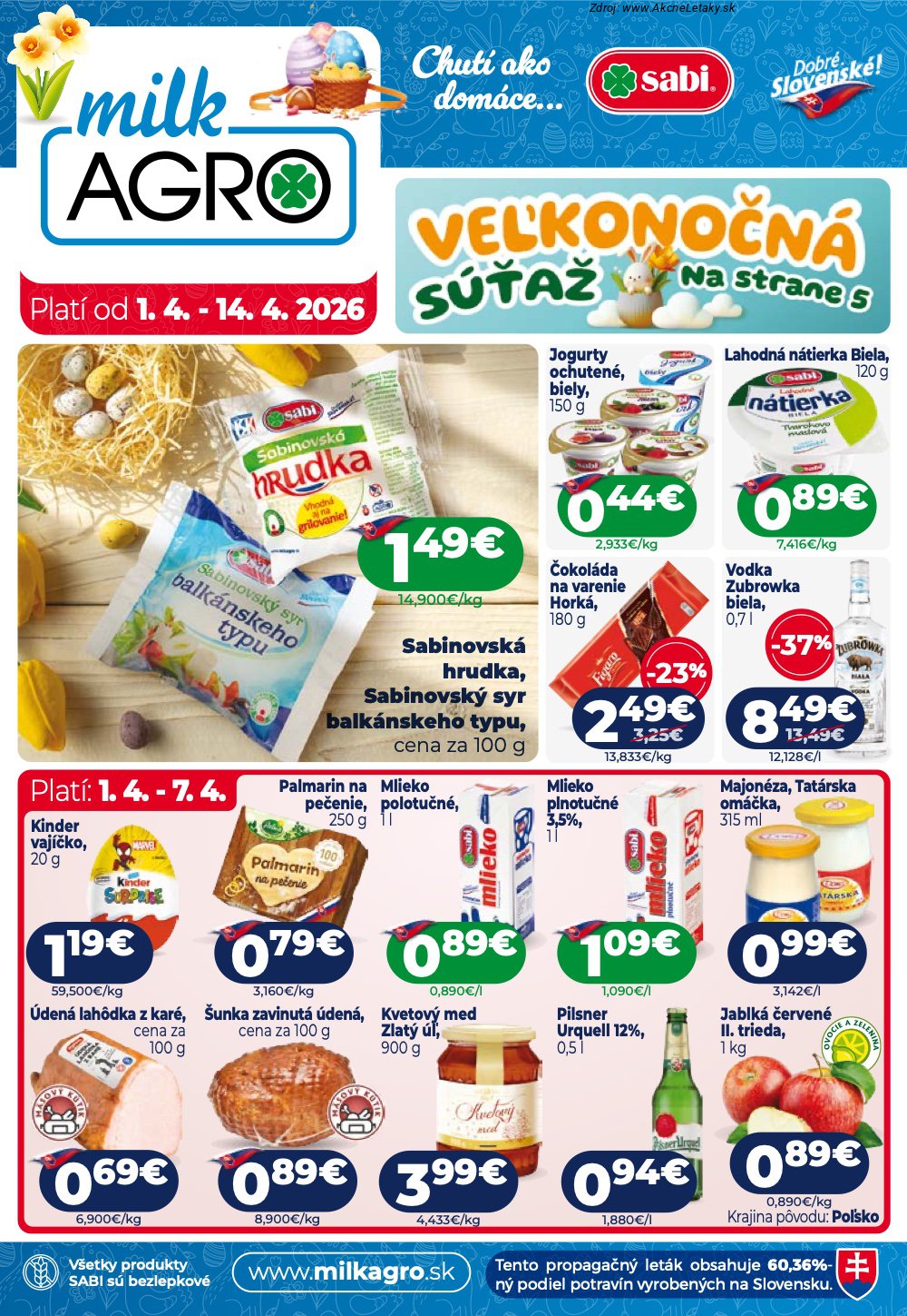 Leták Milk-Agro - strana 1