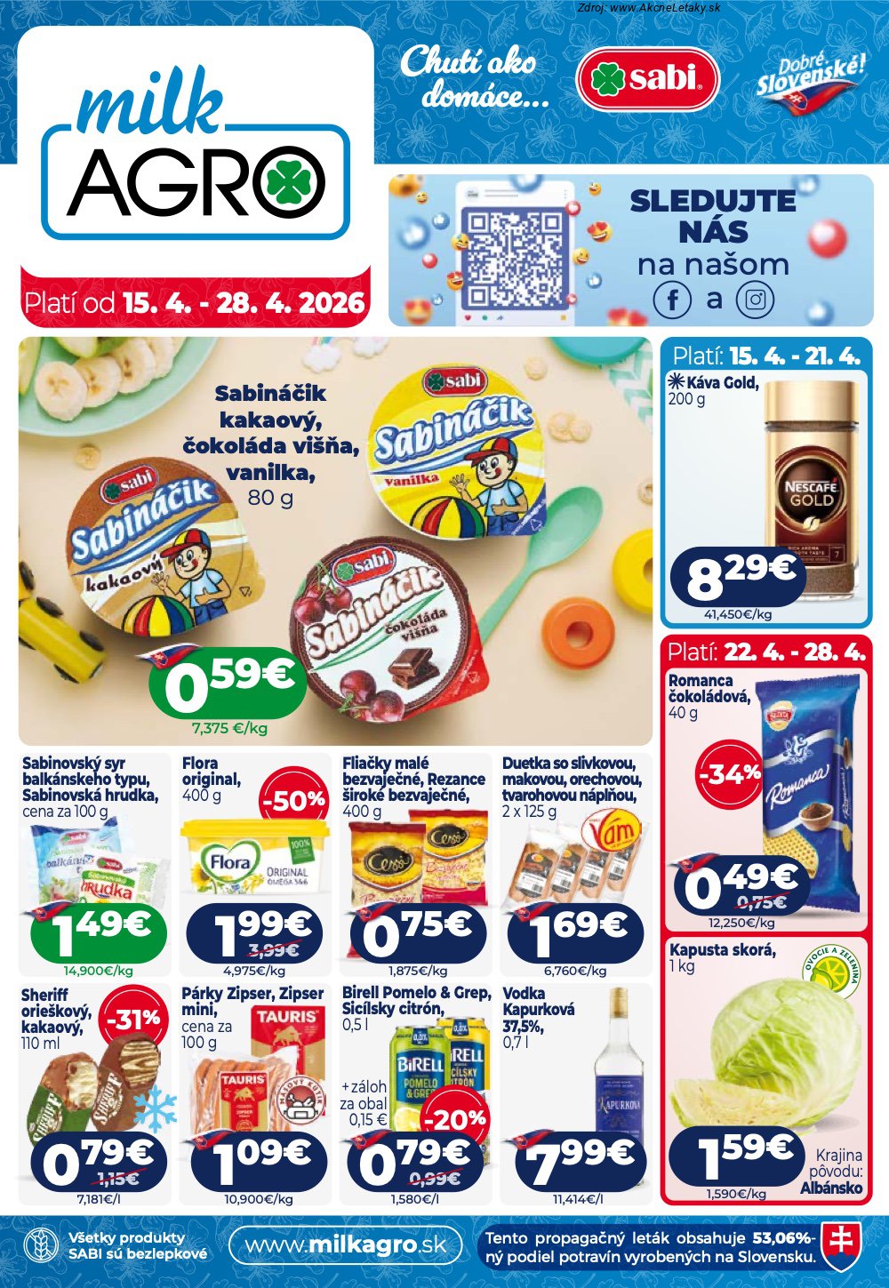 Leták Milk-Agro - strana 1