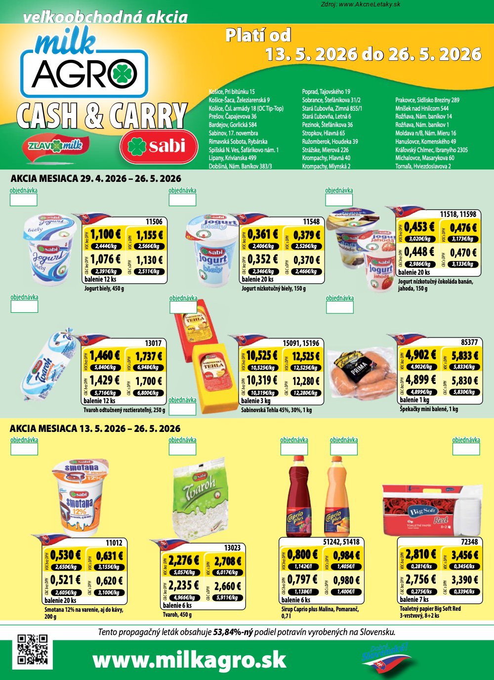 Leták Milk-Agro - strana 1