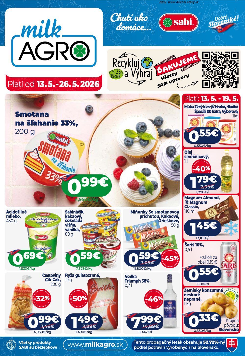 Leták Milk-Agro - strana 1