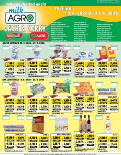 Leták Milk-Agro 10. 6. - 23. 6. 2026 Cash and Carry