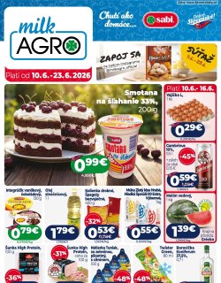 Leták Milk-Agro 10. 6. - 23. 6. 2026 