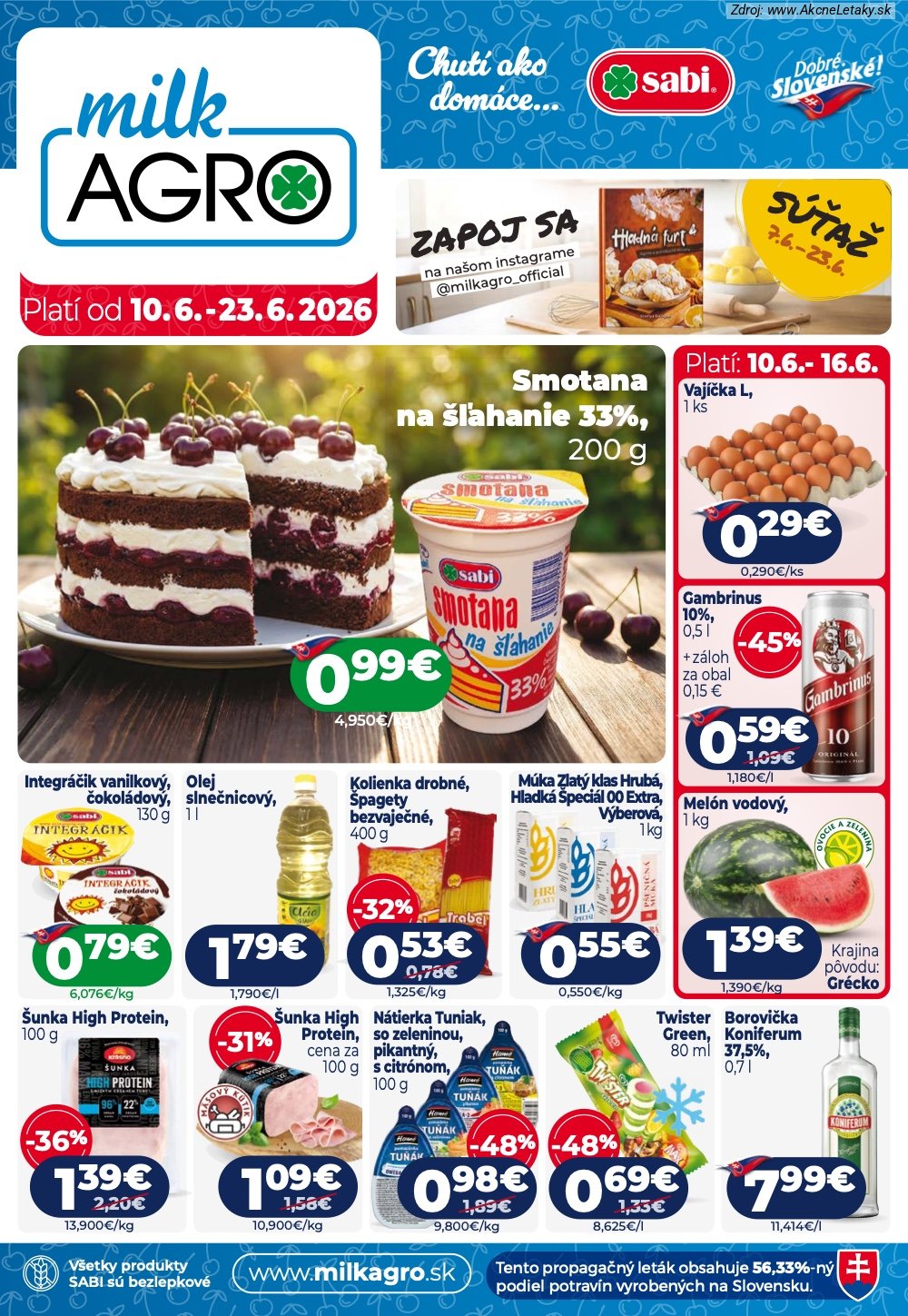 Leták Milk-Agro - strana 1