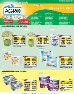 Leták Milk-Agro 24. 6. - 7. 7. 2026 Cash and Carry