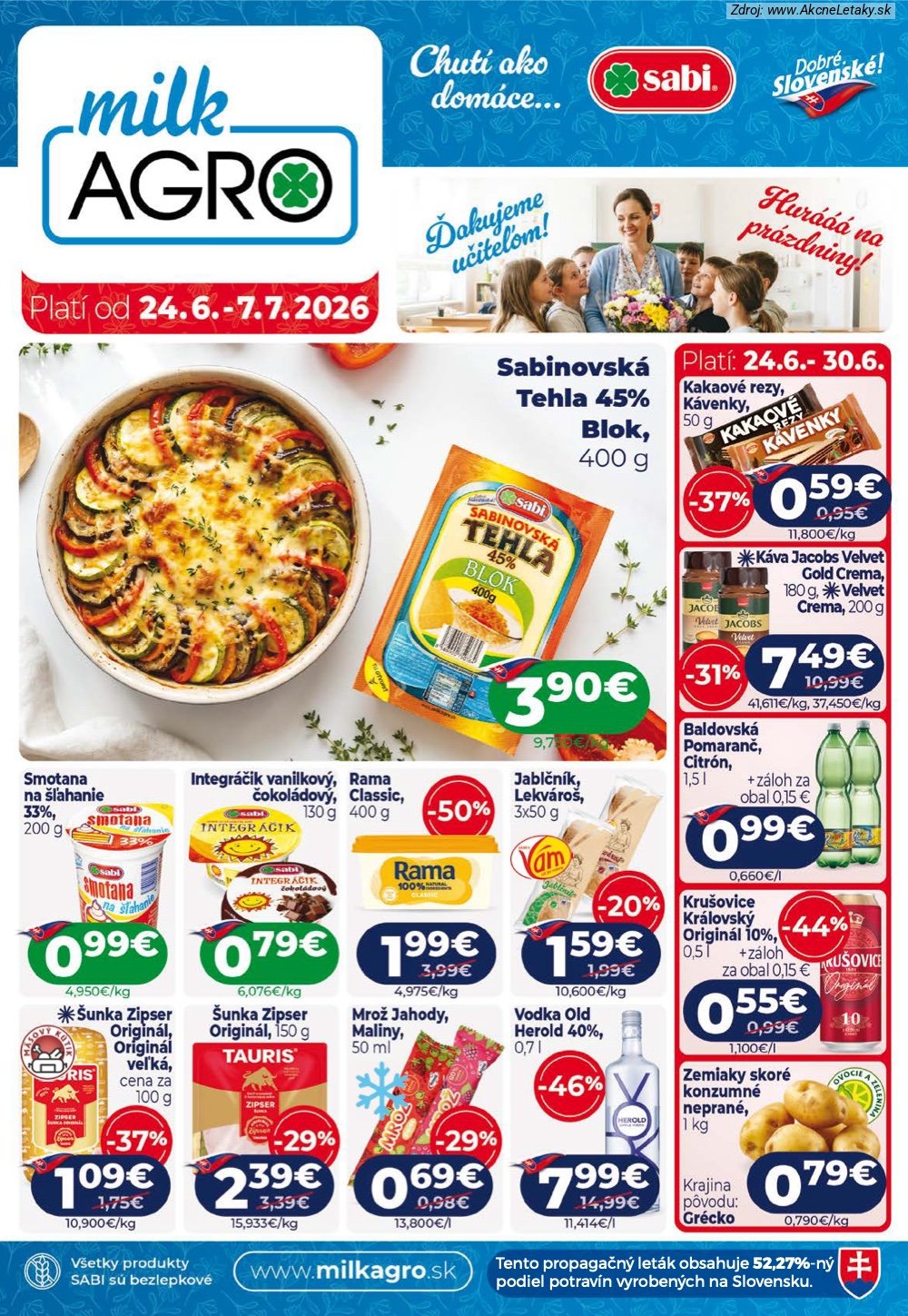 Leták Milk-Agro - strana 1