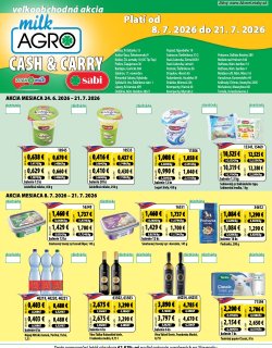 Leták Milk-Agro 8. 7. - 21. 7. 2026 Cash and Carry