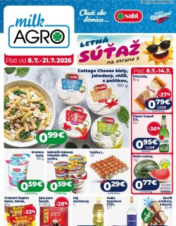 Leták Milk-Agro 8. 7. - 21. 7. 2026 