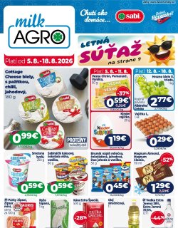 Leták Milk-Agro od 5. 8.