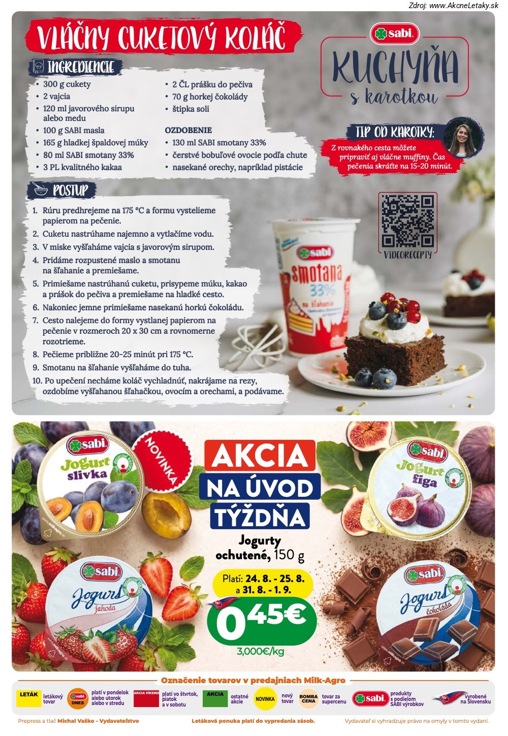 Leták Milk-Agro (19. 8. - 1. 9. 2026) - strana 2 z 16