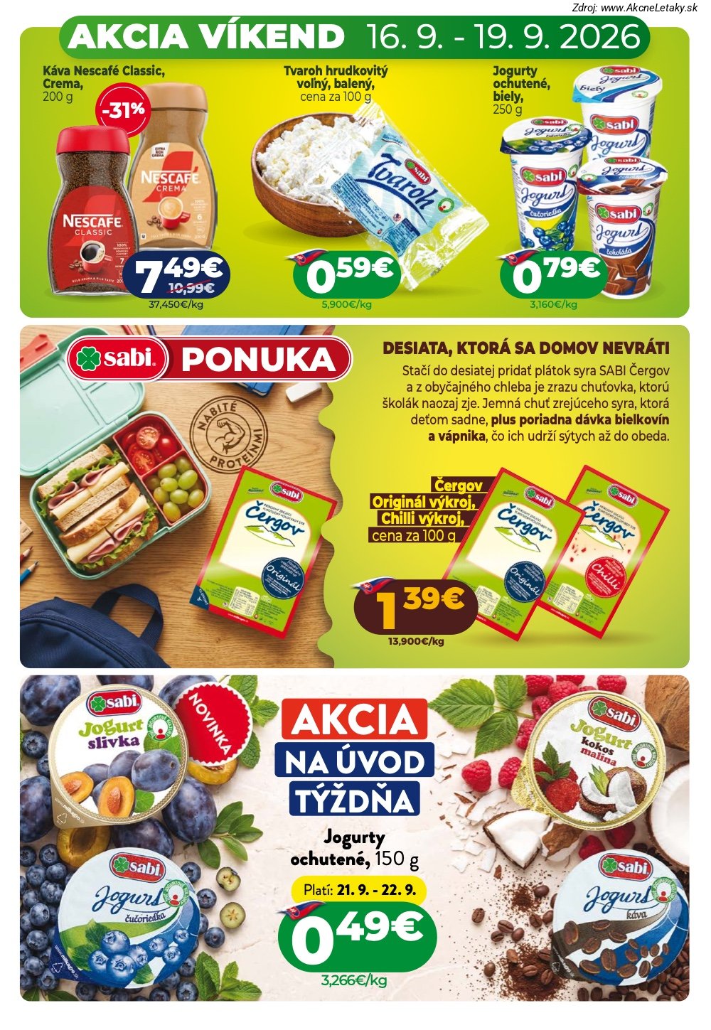 Leták Milk-Agro (16. 9. - 22. 9. 2026) - strana 3 z 16