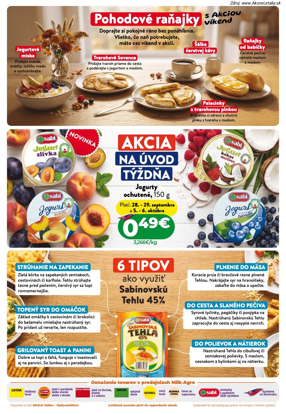 Leták Milk-Agro (23. 9. - 6. 10. 2026) - strana 2 z 16