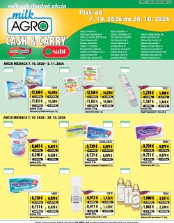 Leták Milk-Agro 7. 10. - 20. 10. 2026 Cash and Carry