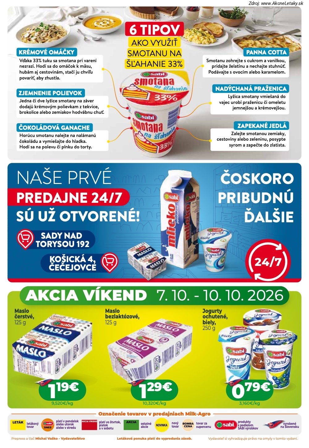 Leták Milk-Agro (7. 10. - 20. 10. 2026) - strana 2 z 16