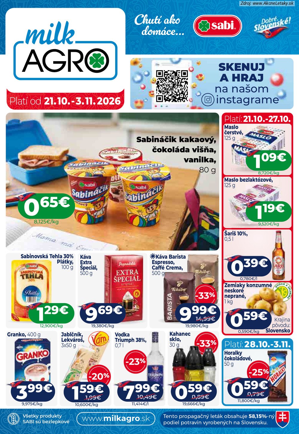Leták Milk-Agro - strana 1
