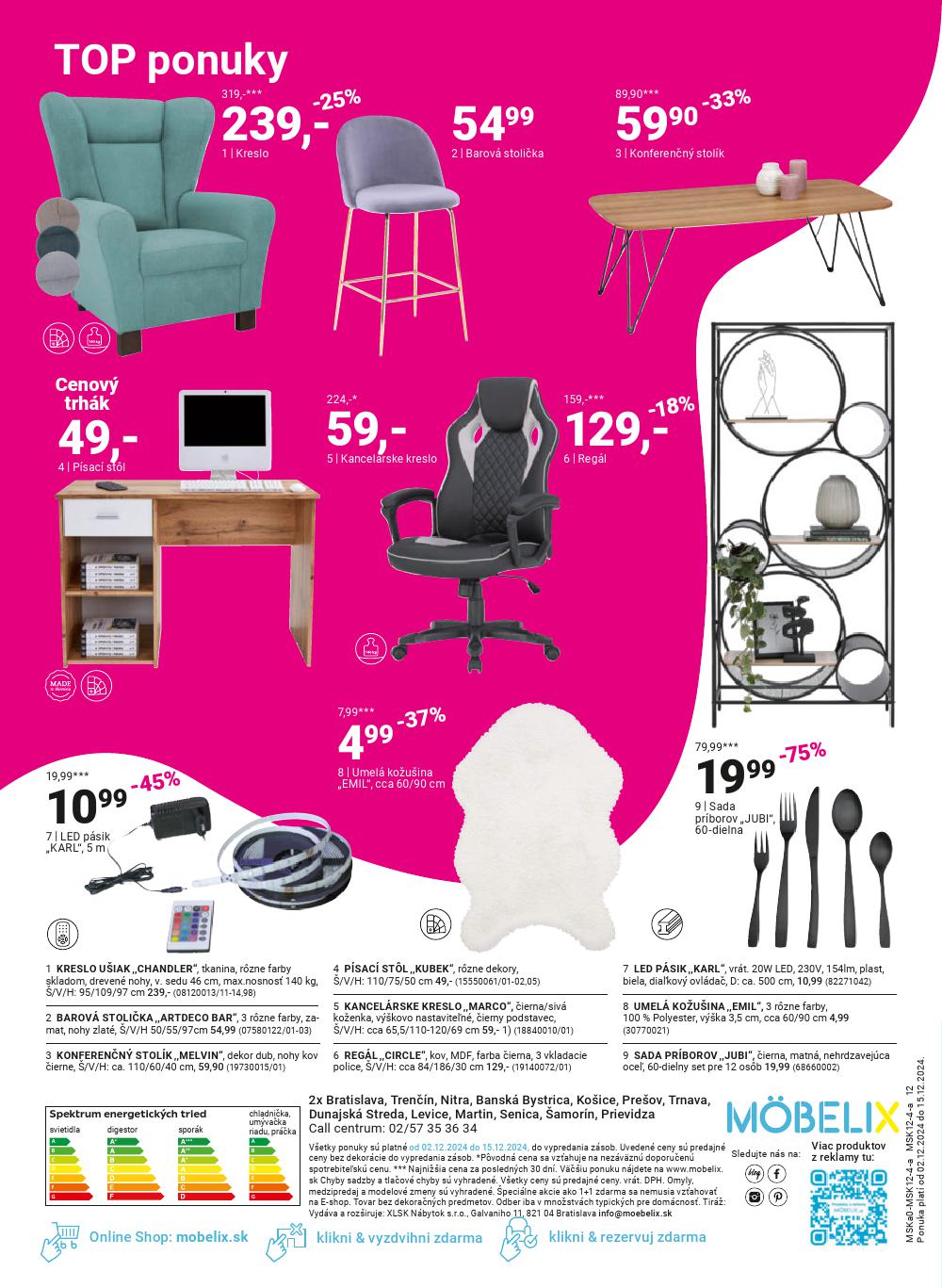 Leták Möbelix (2. 12. - 15. 12. 2024) - strana 12 z 12