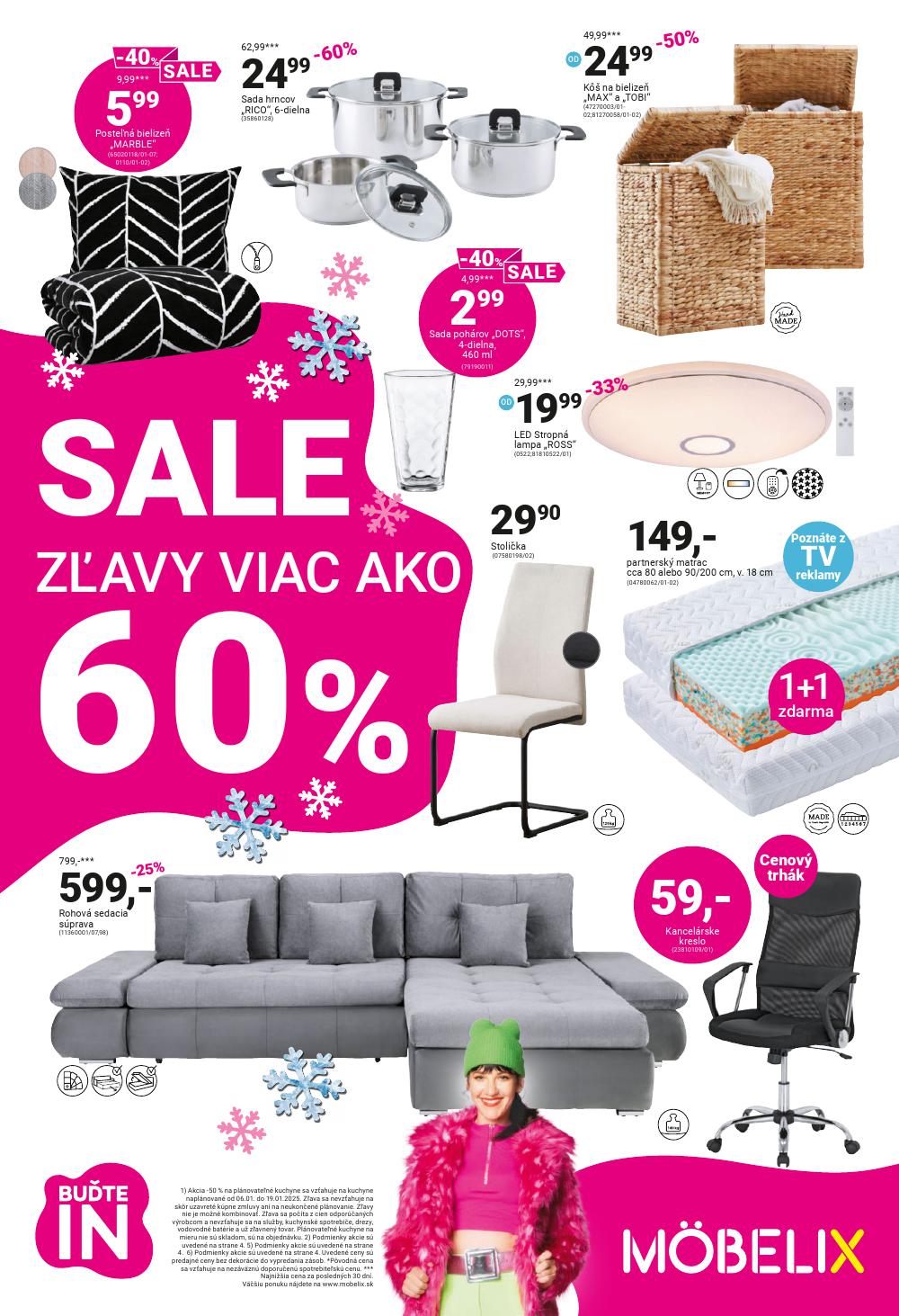 Leták Möbelix (6. 1. - 19. 1. 2025) - strana 1 z 8