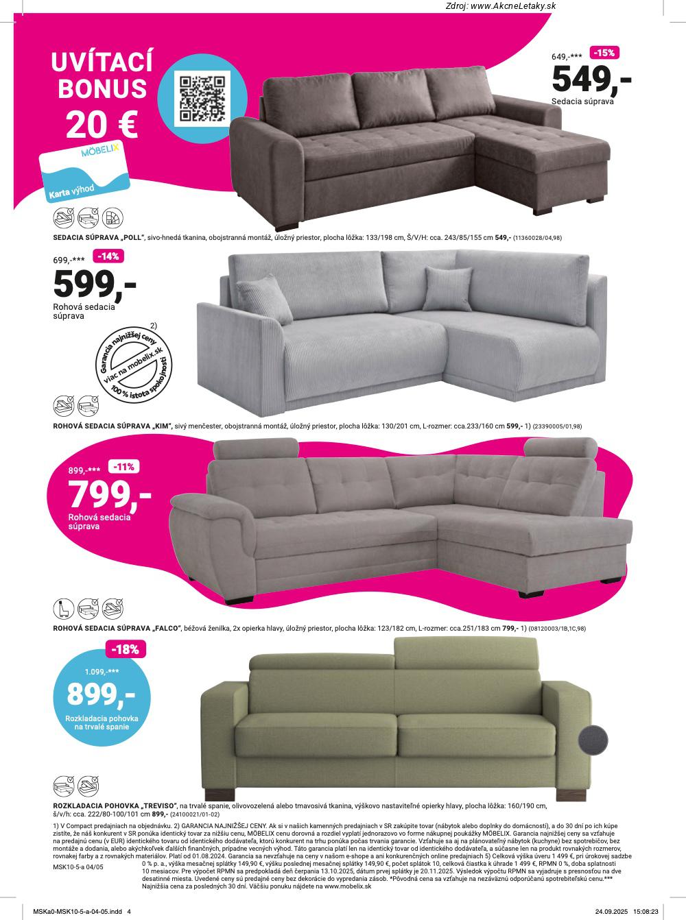 Leták Möbelix (13. 10. - 26. 10. 2025) - strana 4 z 16