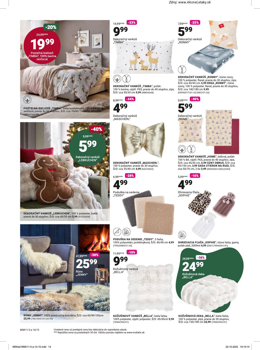 Leták Möbelix (10. 11. - 23. 11. 2025) - strana 14 z 16