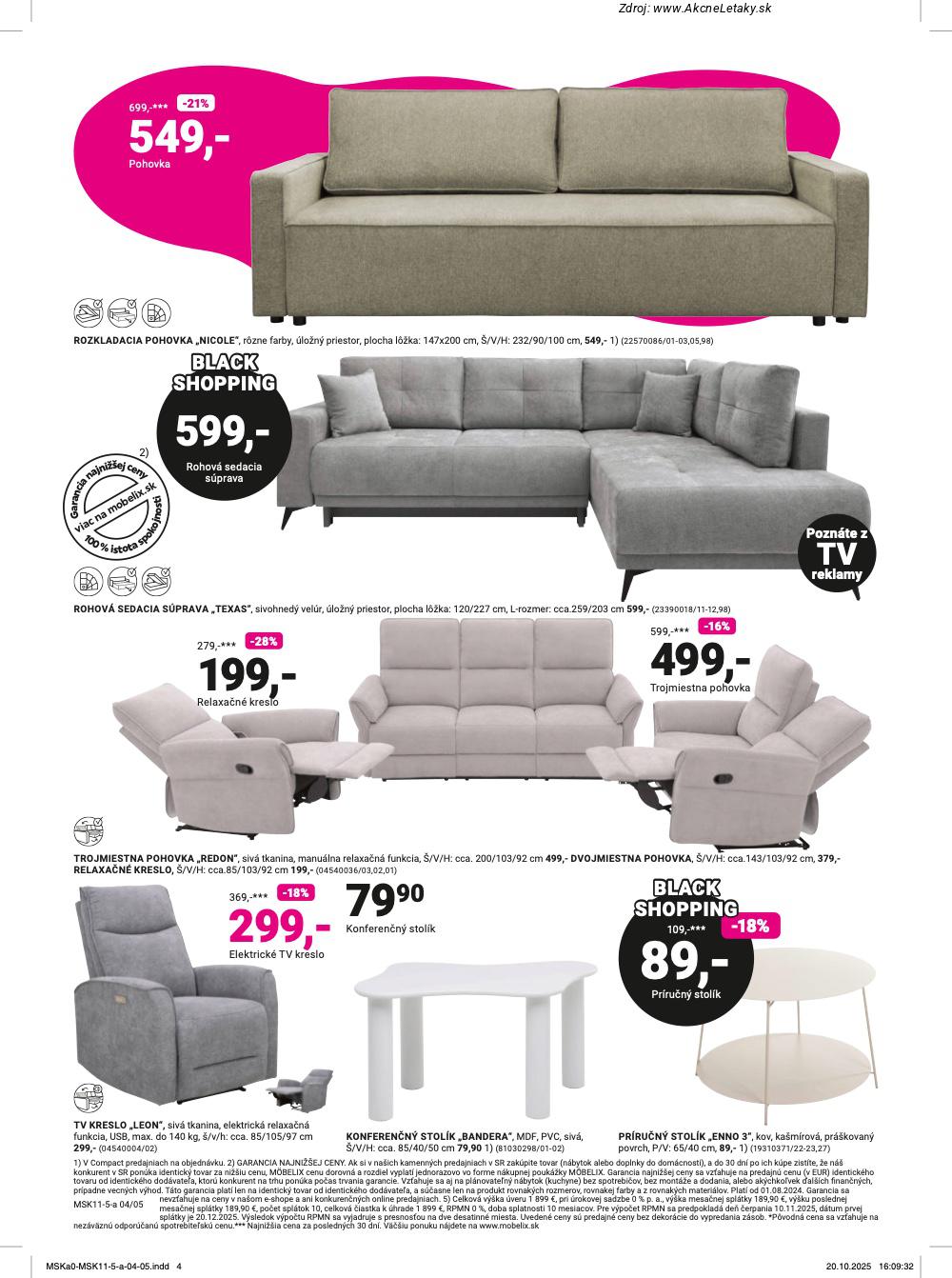 Leták Möbelix (10. 11. - 23. 11. 2025) - strana 4 z 16