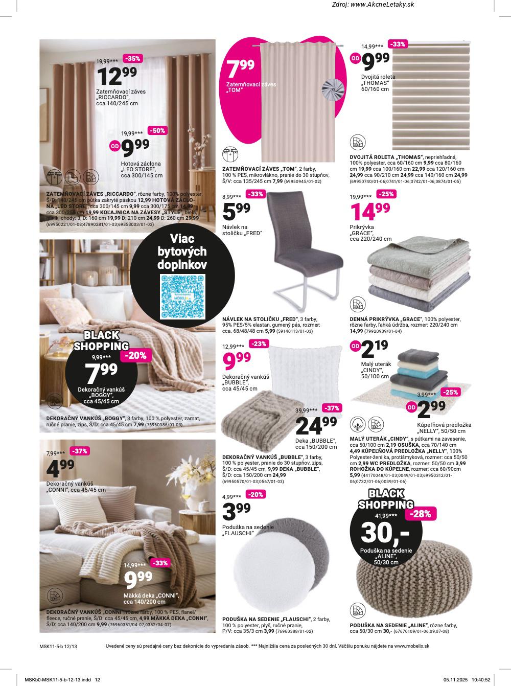Leták Möbelix (24. 11. - 7. 12. 2025) - strana 12 z 16