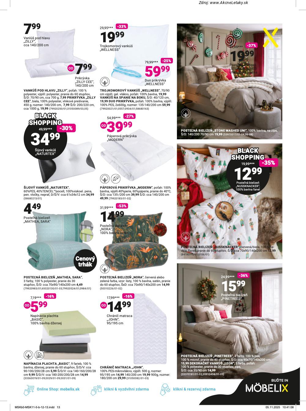 Leták Möbelix (24. 11. - 7. 12. 2025) - strana 13 z 16