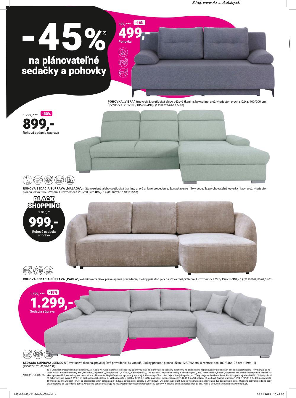 Leták Möbelix (24. 11. - 7. 12. 2025) - strana 4 z 16