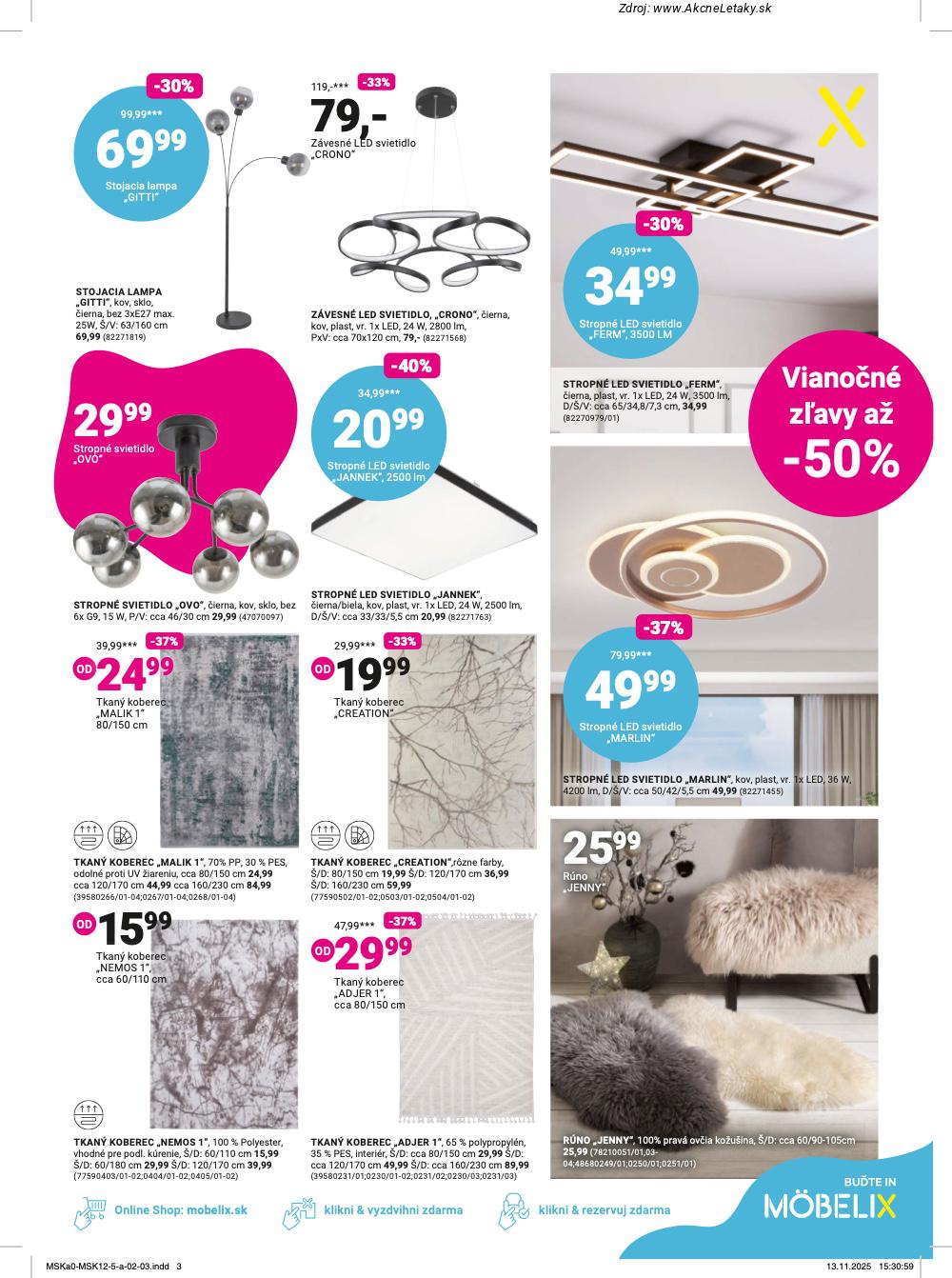 Leták Möbelix (8. 12. - 28. 12. 2025) - strana 3 z 12