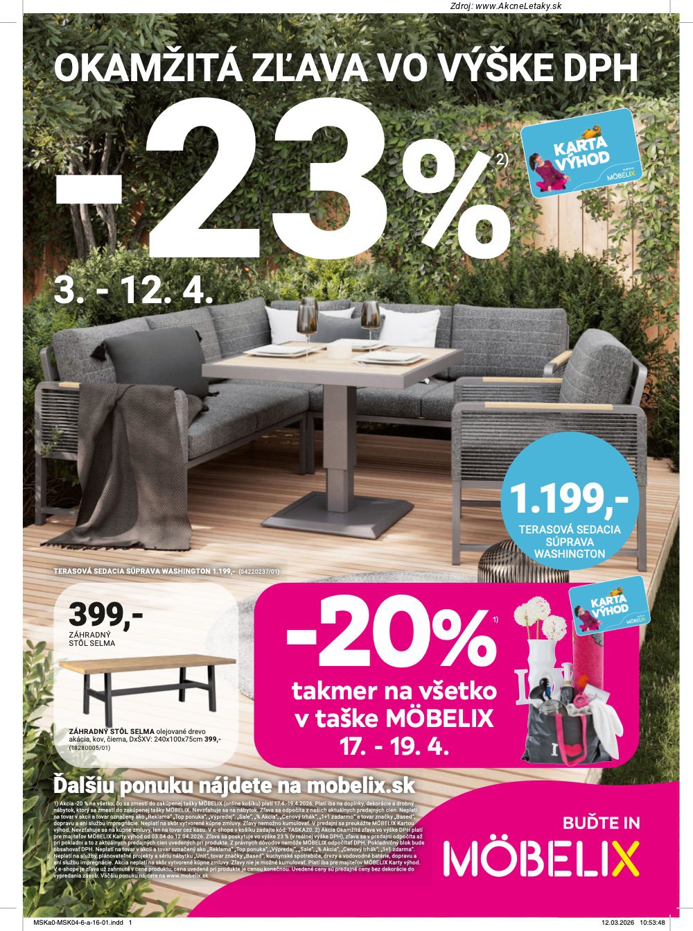 Leták Möbelix (6. 4. - 10. 5. 2026) - strana 1 z 16